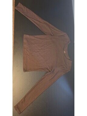Pink Republic Girls Long Sleeve Top Size Medium Chocolate Chip Brown